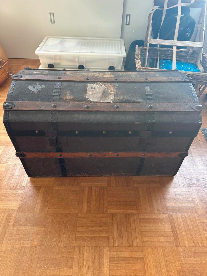Vintage Reiskist / Opbergkist - 90cm, Antiek en Kunst, Antiek | Overige Antiek, Ophalen