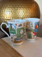 Set van 2 mokken - Golf thema - Vintage, Huis en Inrichting, Keuken | Servies, Ophalen of Verzenden, Zo goed als nieuw, Overige stijlen
