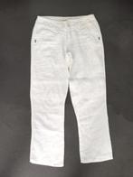 D596 Linnen broek maat 29=M=38/40 wit, Maat 38/40 (M), Wit, DDP, Ophalen of Verzenden