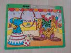 VINTAGE LEGPUZZEL 50 STUKJES CLOWN MET OLIFANT, Ophalen of Verzenden, Minder dan 500 stukjes, Gebruikt, Legpuzzel
