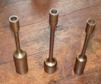 3 bronzen Kandelaars ideaal voor de Kerst., Huis en Inrichting, Woonaccessoires | Kandelaars en Kaarsen, Overige kleuren, Nieuw