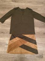 Rok met bijpassend shirt maat M, Maat 38/40 (M), Ophalen of Verzenden, Zo goed als nieuw, Boven de knie