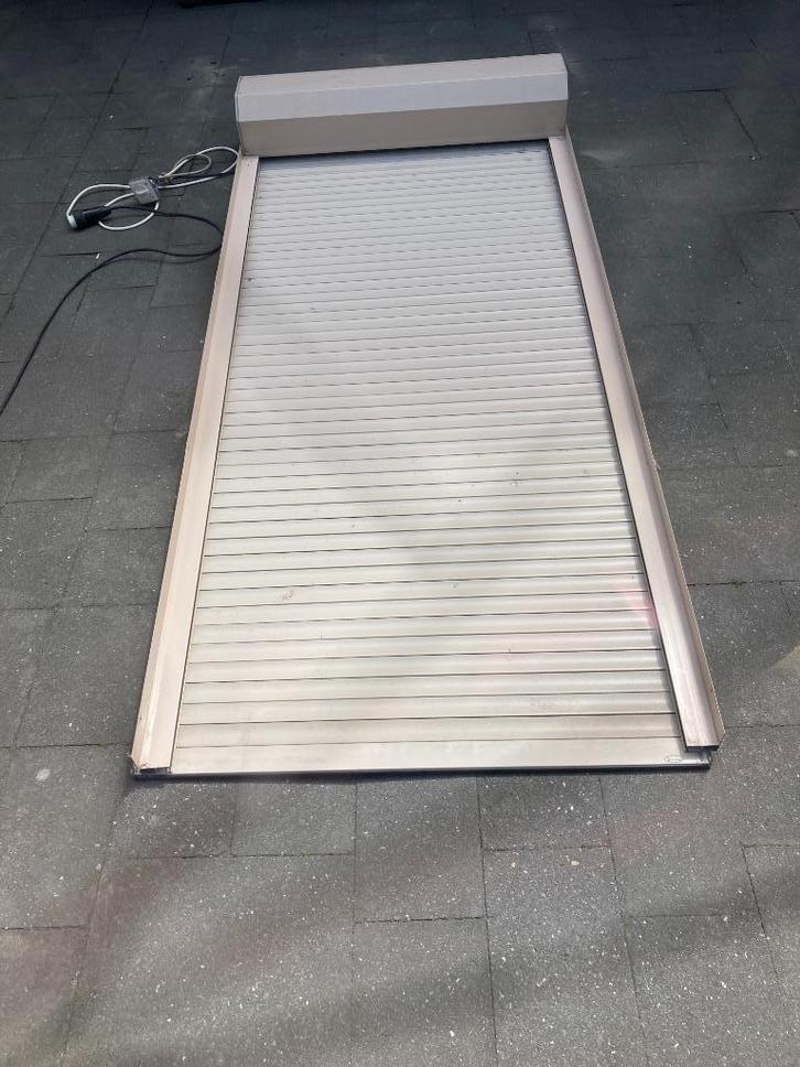 creme/beige verano electrisch deur rolluik  br.1.03 x 2.30, Doe-het-zelf en Verbouw, Rolluiken, Gebruikt, 200 cm of meer, 100 tot 150 cm