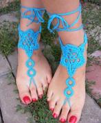 Handgemaakte barefooties, voetversiering gehaakt nieuw, Nieuw, Overige typen, Verzenden