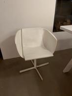 Witte Design draai Stoel met uitneembare wit leren zitting, Kunststof, Wit, Ophalen of Verzenden, Zo goed als nieuw