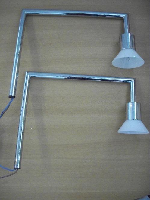 4x Wandlamp Spiegellamp - Zilver - Wit matglas - zgan, Huis en Inrichting, Lampen | Overige, Zo goed als nieuw, Ophalen of Verzenden