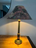Prachtige grote, zware vintage Engelse tafellamp rood/groen, Ophalen of Verzenden, Zo goed als nieuw, 50 tot 75 cm