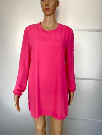 G197 Nieuw: Stroke maat 36=S tuniek jurk blouse roze beschikbaar voor biedingen