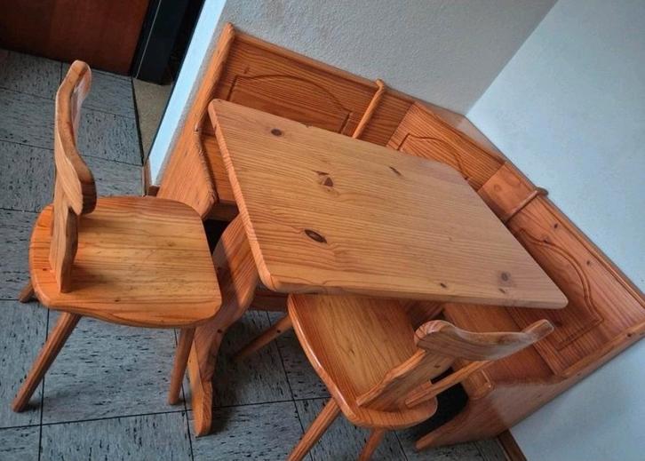 Oostenrijkse eethoek Duitse massief zithoek hoekbank Eetbank, Huis en Inrichting, Complete eetkamers, Gebruikt, Ophalen