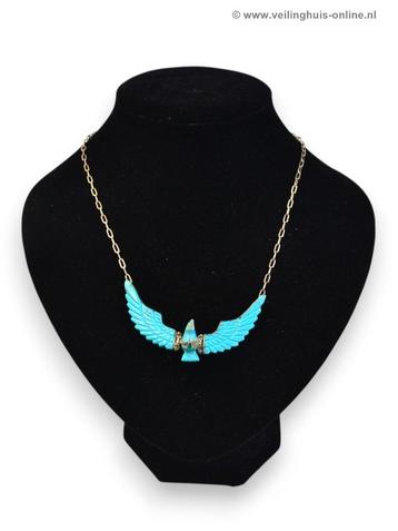 Collier met turquoise adelaar hanger beschikbaar voor biedingen