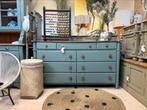 Dressoir apothekerskast commode ladekast linnenkast groen, Ophalen, Zo goed als nieuw, 3 of 4 laden, Minder dan 100 cm