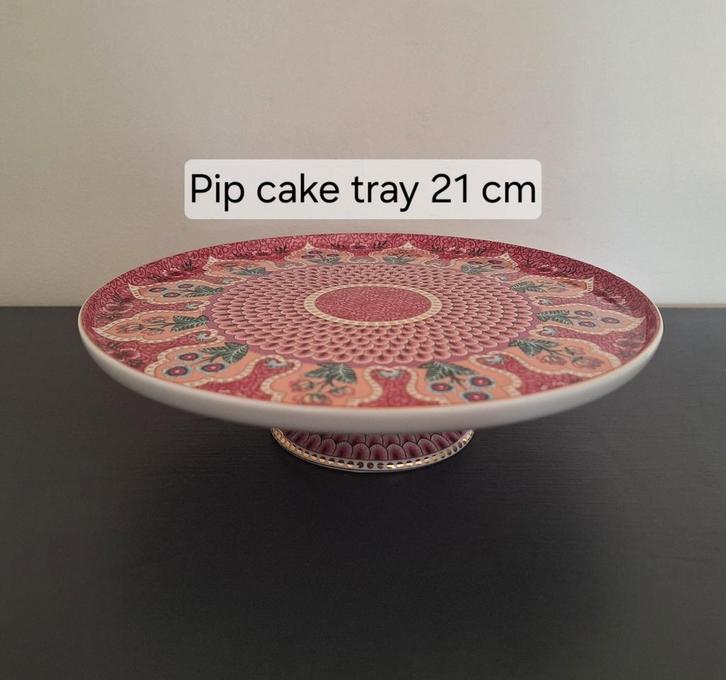 Pip Studio Flower Festival cake tray taartplateau 21 cm, Hobby en Vrije tijd, Taarten en Cupcakes maken, Nieuw, Serveervorm, Taarten of Cupcakes
