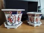 Bonsai/bloempotten +onderzetter. Imari style. LAATSTE KANS., Ophalen, Bonsai, Halfschaduw, Minder dan 100 cm