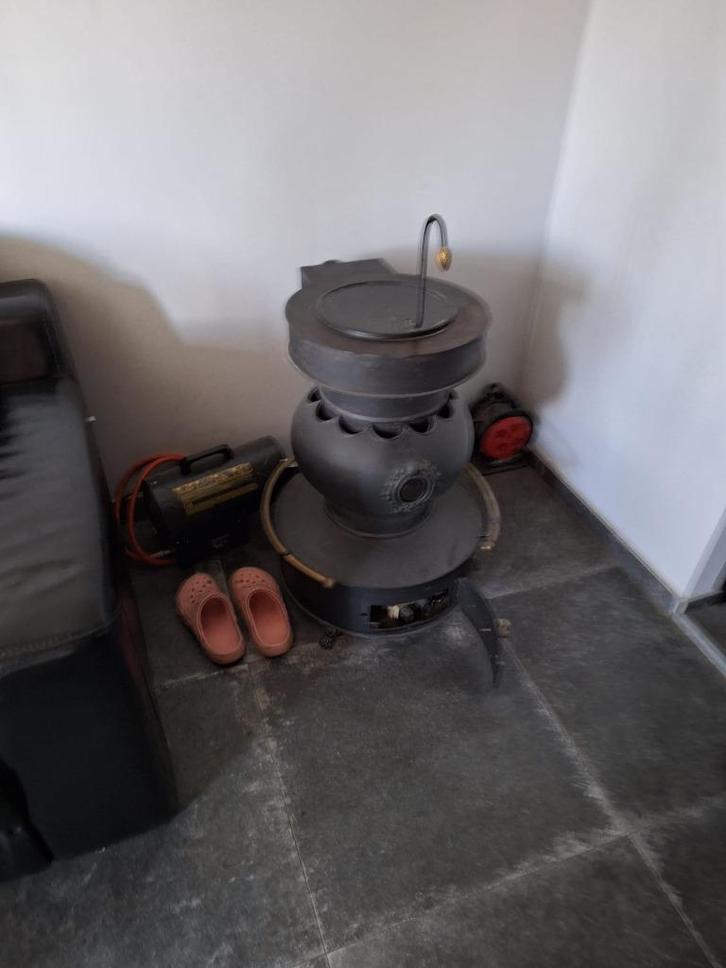 Gietijzeren potkachel, Huis en Inrichting, Kachels, Gebruikt, Vrijstaand, Overige soorten, Overige brandstoffen, Ophalen