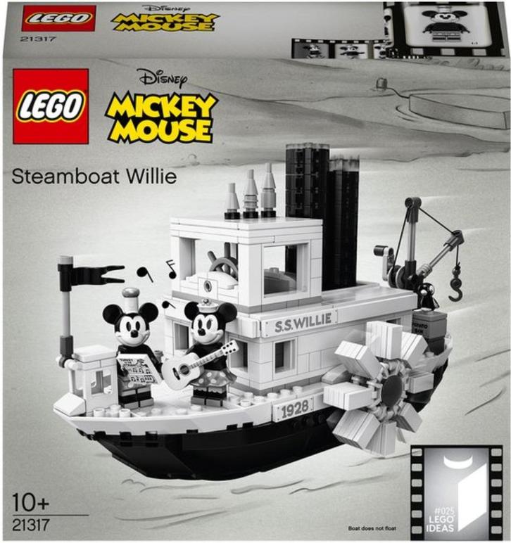 LEGO Ideas Steamboat Willie - 21317, Kinderen en Baby's, Speelgoed | Duplo en Lego, Nieuw, Lego, Complete set, Ophalen of Verzenden