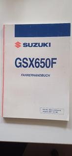 Instructieboekje Suzuki GSX 650 F 2008 (Duits), Motoren, Ophalen of Verzenden, Suzuki