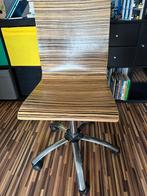 Mooie houtprint bureaustoel, in hoogte verstelbaar, wielen, Gebruikt, Bureaustoel, Ophalen