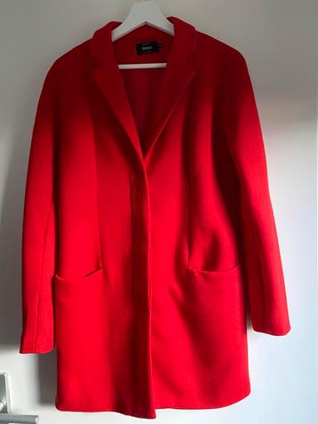 Mooie rode jas/lang colbert, maat XS beschikbaar voor biedingen