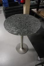 Mooie ronde bartafel statafel rvs & marmerlook Ø80 cm, Huis en Inrichting, Barkrukken, Ophalen, Zo goed als nieuw