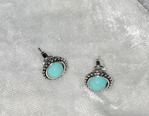 Mooie nieuwe turquase  oorbellen, Sieraden, Tassen en Uiterlijk, Oorbellen, Nieuw, Overige materialen, Zilver, Ophalen of Verzenden