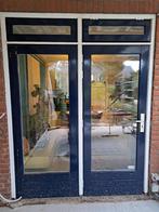 openslaande deuren en keukendeur met raam & 4 bovenlichten, Ophalen, 80 tot 100 cm, 200 tot 215 cm, Glas