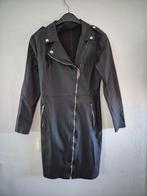 Leuk leatherlook bikerjurkje ritsen, Maat 38/40 (M), Verzenden, Zwart, Zo goed als nieuw