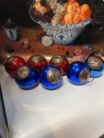 Oude heksenballen kerstballen rood en blauw, Diversen, Kerst, Ophalen of Verzenden, Zo goed als nieuw