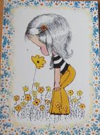 meisje ruikt aan bloem - nieuw, Verzamelen, Ansichtkaarten | Themakaarten, Verzenden, 1980 tot heden, Ongelopen, Kinderen