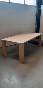 Eettafel hout 210x100cm licht eiken, Huis en Inrichting, Tafels | Eettafels, Ophalen, 200 cm of meer, 50 tot 100 cm, Zo goed als nieuw