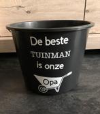 Kado emmer - Tuinman opa papa, Ophalen of Verzenden, Nieuw, Kunststof, Met handgreep