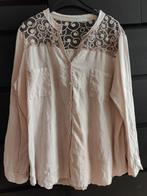 Prachtige poeder kleur linnen blouse xl  casual chique, Ophalen of Verzenden, Zo goed als nieuw, Maat 46/48 (XL) of groter, Beige