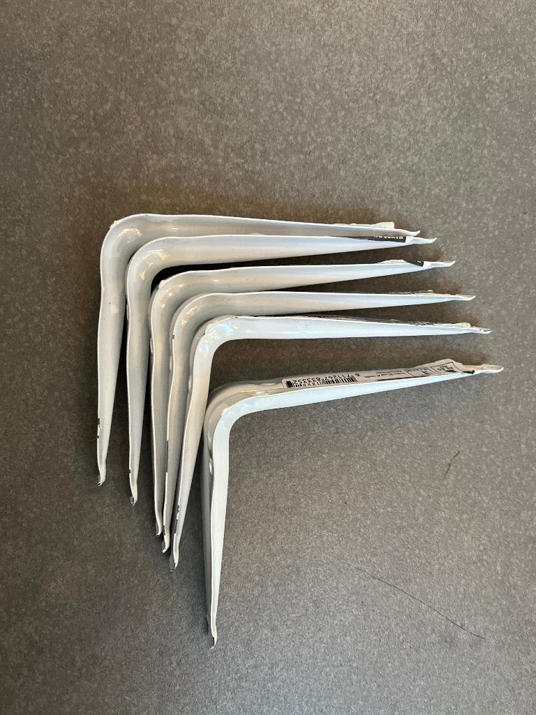 Witte plankendragers 10x12,5cm, Ophalen, Nieuw