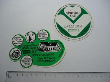 sticker oud Beetsterzwaag Boslust M P Wink vogelpark zoo  beschikbaar voor biedingen
