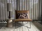 Jess design Leren fauteuil met metalen frame, Huis en Inrichting, Ophalen, Gebruikt, Minder dan 75 cm, Leer