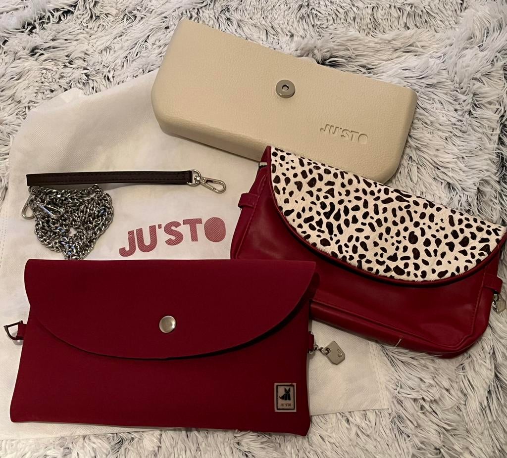 JU’STO J-POSH complete set (2 binnentasjes + accessoires), Ophalen of Verzenden, Zo goed als nieuw, Overige kleuren, Avondtasje