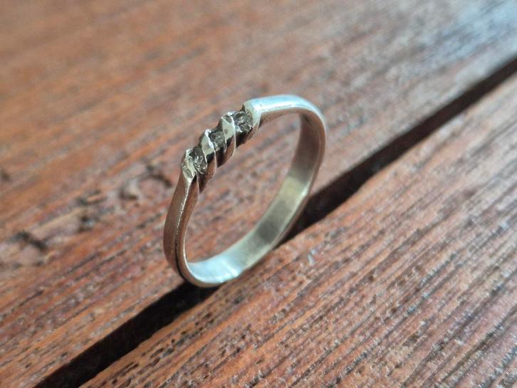 Zilveren ring 070 maat 19, Sieraden, Tassen en Uiterlijk, Ringen, Dame, 19 tot 20, Zilver, Zilver, Ophalen of Verzenden