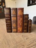 Vintage boeken opbergdoos 5 stuks, Antiek en Kunst, Antiek | Boeken en Bijbels, Ophalen of Verzenden