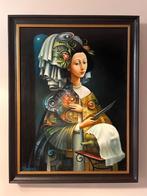 “Judith” door Boris Shapiro. 90x70 cm, Antiek en Kunst, Ophalen of Verzenden