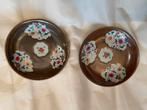 2x Capucijner famille rose schotels, Qianlong 18e eeuw, Ophalen of Verzenden
