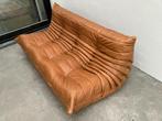 Vintage Cognac lederen 3zit Nog als nieuw!, Ophalen of Verzenden, Cassina sede b&b italia togo mah jong ligne roset knoll vitra