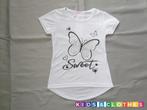 T Shirt Vlinder Sweet 110/116, Nieuw, Meisje, Ophalen of Verzenden, Shirt of Longsleeve