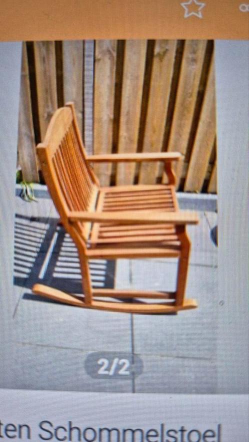 Teaken schommelstoel, Tuin en Terras, Tuinstoelen, Zo goed als nieuw, Ophalen of Verzenden