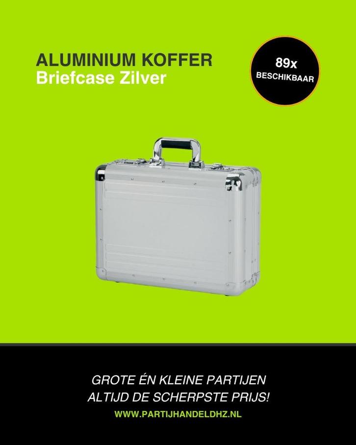 Briefcase Aluminium Zilver, Sieraden, Tassen en Uiterlijk, Tassen | Schoudertassen, Nieuw, Overige merken, Zilver, Ophalen