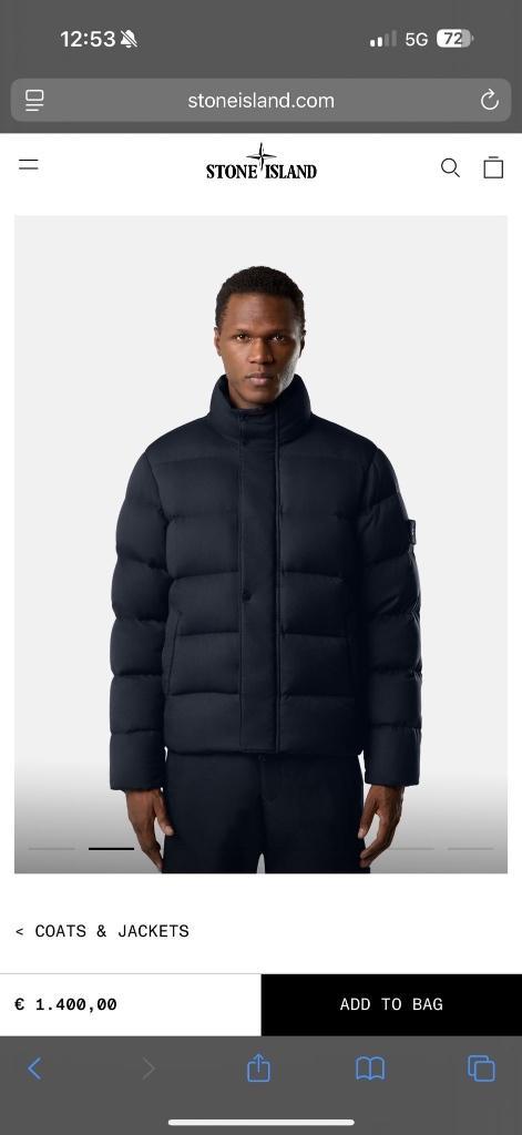 Stone Island winterjas Ghost puffer navy – L – nieuwstaat, Kleding | Heren, Jassen | Winter, Nieuw, Maat 52/54 (L), Blauw, Ophalen