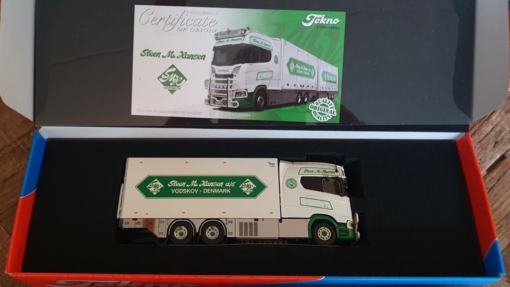 Tekno Scania Longline Steen M. Hansen, Ophalen of Verzenden, Nieuw, Bus of Vrachtwagen, Tekno