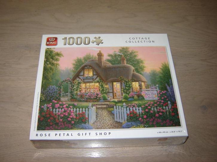Puzzel ROSE PETAL GIFT SHOP 1000 st. NIEUW !, Hobby en Vrije tijd, Denksport en Puzzels, Nieuw, Legpuzzel, 500 t/m 1500 stukjes