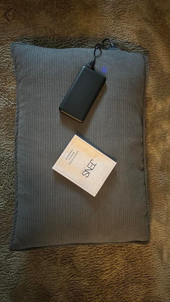 1x gebruikte warmtekussen van Jens Living grijs 50x30, Ophalen of Verzenden, Zo goed als nieuw, Grijs, Vierkant