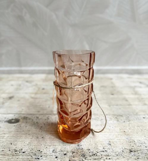 Vintage roze luminarc windsor vaasje glas, Antiek en Kunst, Antiek | Glas en Kristal, Ophalen of Verzenden