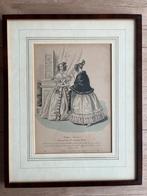 Oude Parijse Damesmode Gravure, Antiek en Kunst, Ophalen