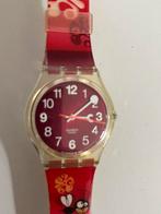 Swatch Polshorloge - Rood met Print, Ophalen of Verzenden, Gebruikt